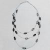 17-22Inch Glass crystal necklace, Bead Size:about 12x10mm Sold by Group 