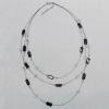 17-22Inch Glass crystal necklace, Bead Size:about 8mm,12mm Sold by Group 