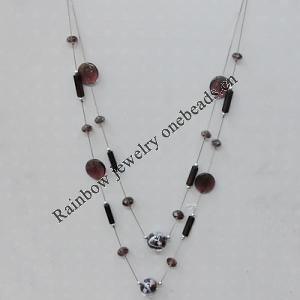 28-31Inch Glass crystal necklace, Bead Size:about 8mm,18mm Sold by Group 