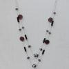 28-31Inch Glass crystal necklace, Bead Size:about 8mm,18mm Sold by Group 