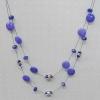 28-31Inch Glass crystal necklace, Bead Size:about 8mm,16mm Sold by Group 