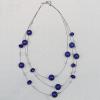 17-22Inch Glass crystal necklace, Bead Size:about 8mm,16mm Sold by Group 