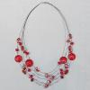 17-21Inch Glass crastal necklace, Bead Size:about 8mm,20mm Sold by Group