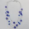 17-22Inch Glass crystal necklace, Bead Size:about 8mm,18mm Sold by Group 