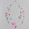 17-22Inch Glass crystal necklace, Bead Size:about 8mm,18mm Sold by Group 