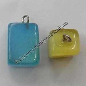 Cats Eye Pendant/Charm, Mix Color, Nugget 10-28mm, Hole:About 1MM, Sold by PC