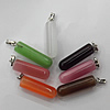 Cats Eye Pendant/Charm, Mix Color, 12x24mm, Hole:About 1MM, Sold by PC