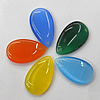 Cats Eye Pendant/Charm, Mix Color, Teardrop 12x21mm, Hole:About 1MM, Sold by PC