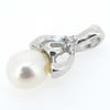 Sterling Silver Pendant/Charm with Pearl, 15.16x7.65mm, Sold by PC
