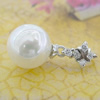 Sterling Silver Pendant/Charm with Pearl, 21.52x10mm, Sold by PC