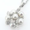 Sterling Silver Pendant/Charm with Pearl, 17.24x24.56mm, Sold by PC