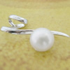 Sterling Silver Pendant/Charm with Pearl, 21.15x11.11mm, Sold by PC