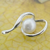 Sterling Silver Pendant/Charm with Pearl, 19.69x11.78mm, Sold by PC