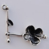 Pendant Zinc Alloy Jewelry Findings Lead-free, 26x30mm, Hole:1.5mm, Sold by Bag