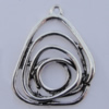 Pendant Zinc Alloy Jewelry Findings Lead-free, 30x25mm, Hole:2mm, Sold by Bag