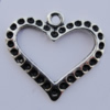 Pendant Zinc Alloy Jewelry Findings Lead-free, 25x28mm, Hole:3mm, Sold by Bag