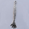 Pendant Zinc Alloy Jewelry Findings Lead-free, 44x10mm, Hole:2mm, Sold by Bag