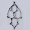 Pendant Zinc Alloy Jewelry Findings Lead-free, 51x26mm, Hole:2mm, Sold by Bag