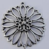 Pendant Zinc Alloy Jewelry Findings Lead-free, 40x35mm, Hole:1.5mm, Sold by Bag