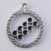 Pendant Zinc Alloy Jewelry Findings Lead-free, 20x18mm, Hole:1mm, Sold by Bag