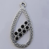 Pendant Zinc Alloy Jewelry Findings Lead-free, 28x14mm, Hole:1mm, Sold by Bag