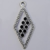Pendant Zinc Alloy Jewelry Findings Lead-free, 31x14mm, Hole:1mm, Sold by Bag