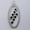 Pendant Zinc Alloy Jewelry Findings Lead-free, 27x12mm, Hole:1mm, Sold by Bag