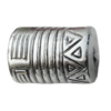 Jewelry findings, CCB plastic Beads Antique silver, Column 20x15mm Hole:2mm, Sold by Bag