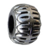 Jewelry findings, CCB plastic European style Beads Antique silver, 12x18mm Hole:7mm, Sold by Bag