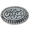 Jewelry findings, CCB plastic Beads Antique silver, Flat Oval 25x18mm Hole:1.5mm, Sold by Bag