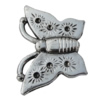 Jewelry findings, CCB plastic Beads Antique silver, Butterfly 38x27mm Hole:2.5mm, Sold by Bag