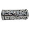 Jewelry findings, CCB plastic European style Beads Antique silver, Column 25x10mm Hole:4mm, Sold by Bag