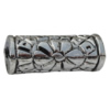 Jewelry findings, CCB plastic European style Beads Antique silver, Column 25x10mm Hole:4mm, Sold by Bag