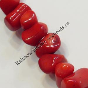 Coral Beads, Nugget About 7-10mm Hole:0.1mm, Sold by KG