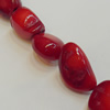 Coral Beads, Nugget About 6x13mm-15x7mm Hole:0.1mm, Sold by KG
