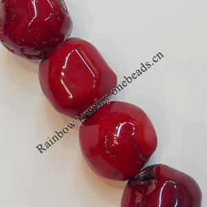 Coral Beads, Nugget About 7x7mm Hole:0.1mm, Sold by KG