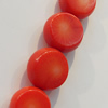 Coral Beads, Flat Round 11mm Hole:0.1mm, Sold by KG