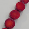 Coral Beads, Flat Round 11mm Hole:0.1mm, Sold by KG