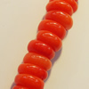 Coral Beads, Rondelle About 10mm Hole:0.1mm, Sold by KG
