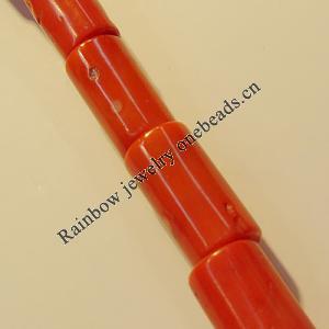 Coral Beads, Column 16x12mm Hole:0.1mm, Sold by KG