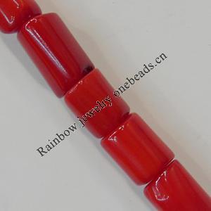 Coral Beads, Column 12x8mm Hole:0.1mm, Sold by KG