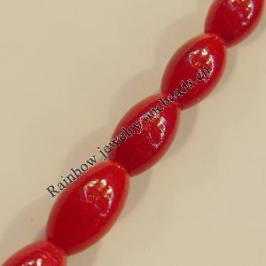 Coral Beads, Oval 10x5mm Hole:0.1mm, Sold by KG