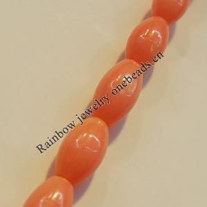 Coral Beads, Oval 10x5mm Hole:0.1mm, Sold by KG