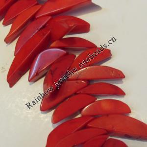 Coral Beads，Size:about 38x9mm Hole:0.1mm, Sold by Kg 