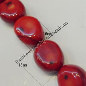 Coral Beads，Size:about 18x16mm Hole:0.1mm, Sold by Kg 