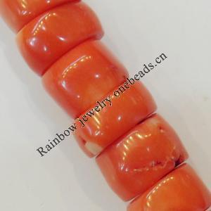 Coral Beads，Drum Size:about 19x12mm Hole:0.1mm, Sold by Kg
