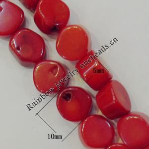 Coral Beads，Size:about 10x5mm Hole:0.1mm, Sold by Kg 