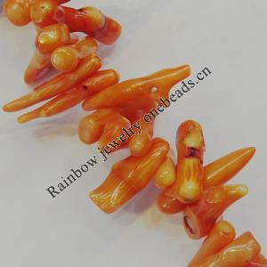 Coral Beads，Size:about 22x6mm Hole:0.1mm, Sold by Kg 