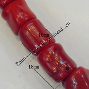 Coral Beads，Size:about Length:15-18mm,Wide:10mm Hole:0.1mm, Sold by Kg 