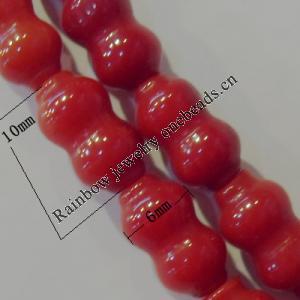 Coral Beads，Size:about 10x6mm Hole:0.1mm, Sold by Kg 